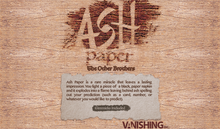  Ash Paper by the Other Brothers - Trick