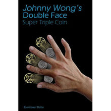  Double Face Super Triple Coin Eisenhower Dollar (with DVD) by Johnny Wong -Trick