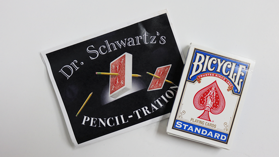 Dr. Schwartz's Pencil-Tration (Gimmicks and Online Instructions) by Martin Schwartz (Deck color may vary)