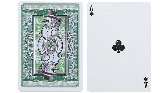 Bicycle Snowman (Green) Playing Cards