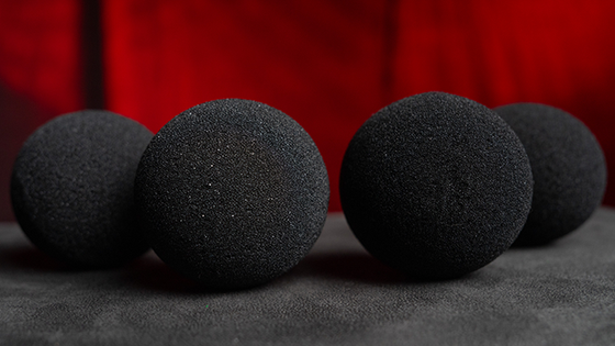 Magic Sponge Balls 4PK BLACK 3" by Murphy's Magic