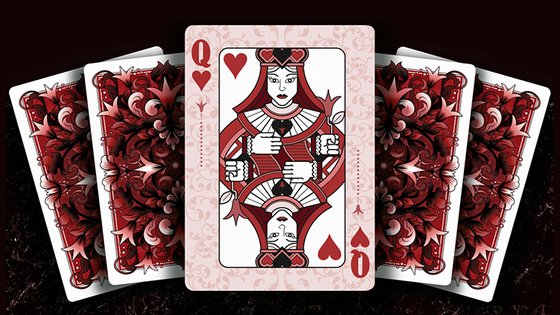 Grand Tulip Red Gilded Playing Cards