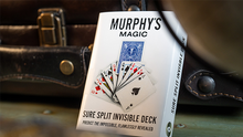  SURE SPLIT Invisible Deck Bicycle (Blue) by Murphy's Magic