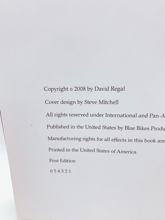 Approaching Magic by David Regal (Autographed) - First Edition 2008