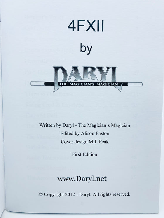 4FXII by Daryl - First Edition 2012