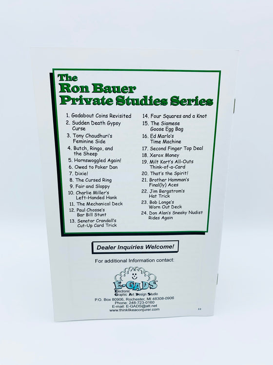 Ron Bauer Private Studies (Complete Set)