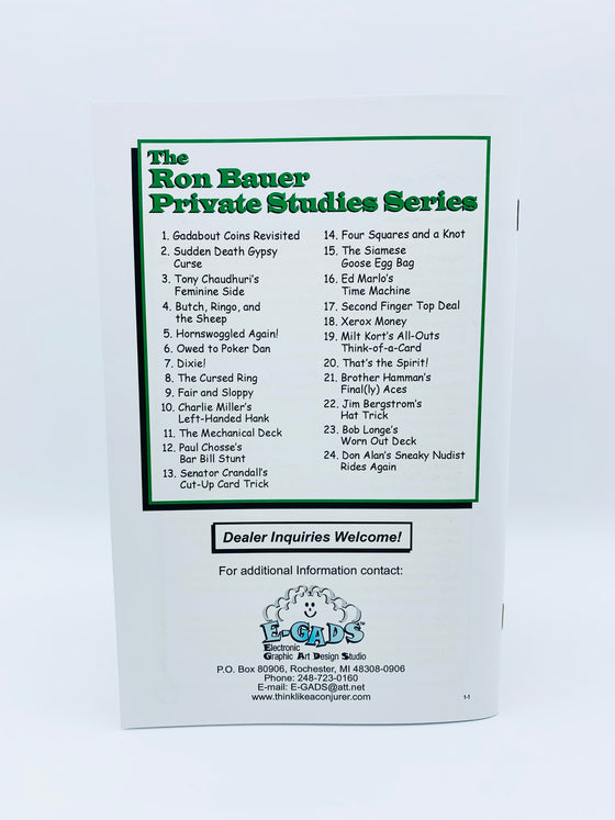 Ron Bauer Private Studies (Complete Set)