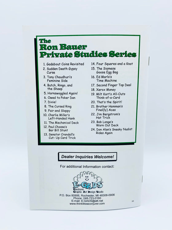 Ron Bauer Private Studies (Complete Set)