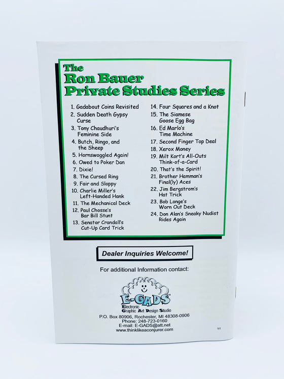 Ron Bauer Private Studies (Complete Set)