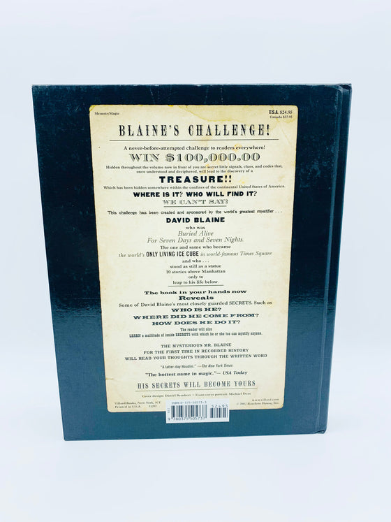 Mysterious Stranger by David Blaine (HARDCOVER) - First Edition 2002