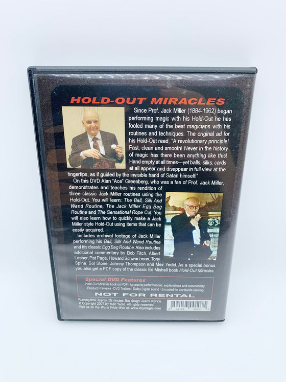 Hold-Out Miracles by Jack Miller (DVD)