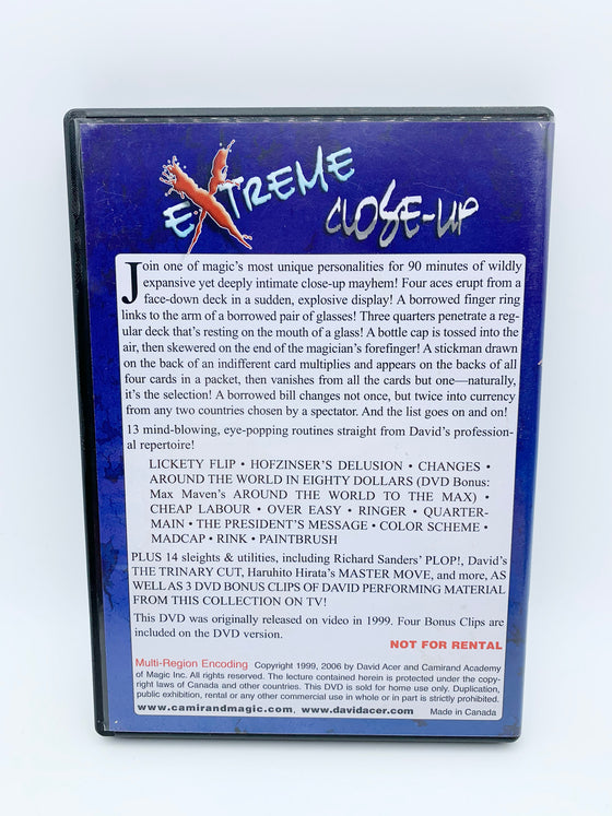 Extreme Close-Up by David Acer (DVD)