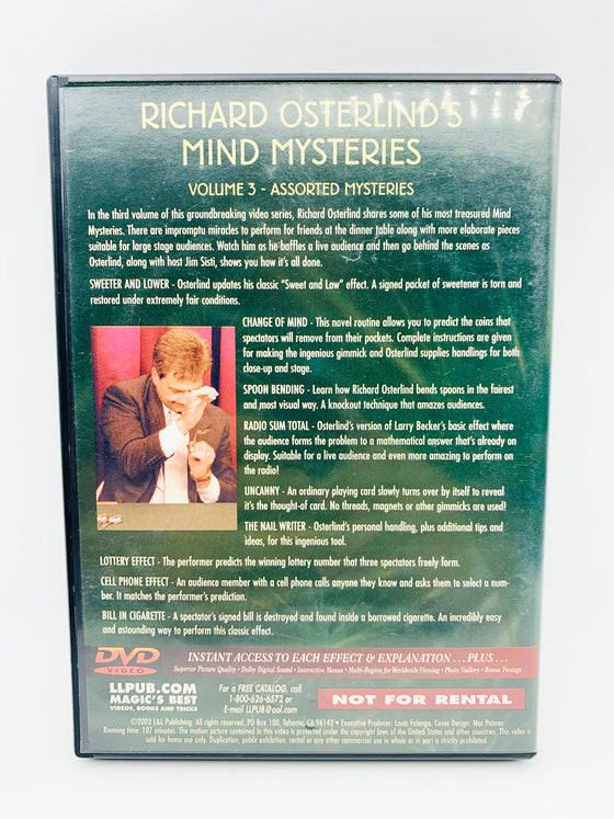 Mind Mysteries Volume 1-4 by Richard Osterlind (DVD)