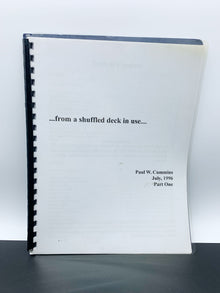  From A Shuffled Deck In Use Part One by Paul W. Cummins - 5th Revision 2001