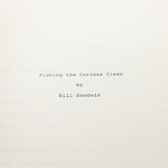 Picking the Carcass Clean Lecture by Bill Goodwin - Copyright 1986