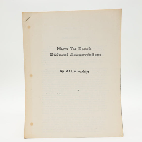 How to Book School Assemblies by Al Lampkin