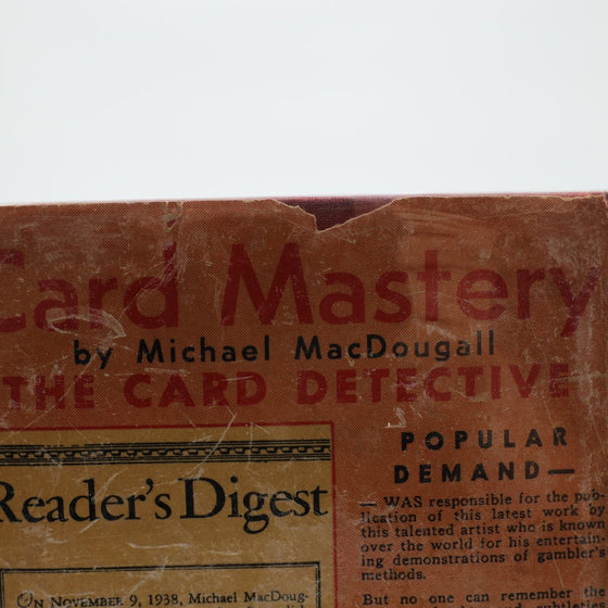 Card Mastery (Hardcover) by Michael MacDougall - Published 1944 by Circle Magic Shop