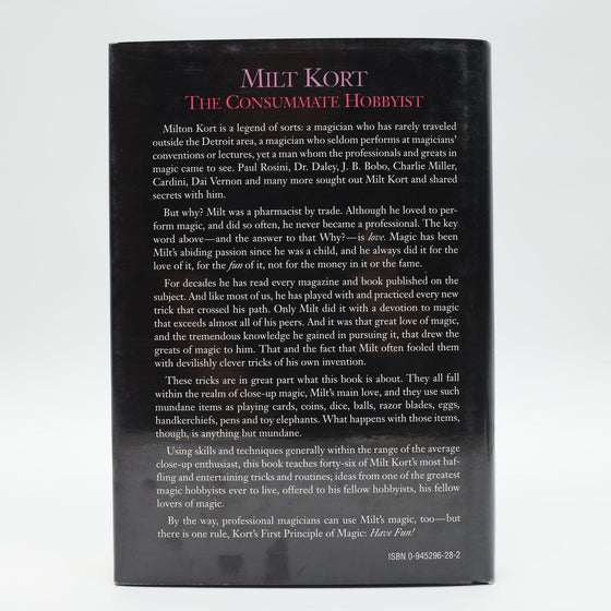 Kort The Magic of Milt Kort by Stephen Minch - First Edition 1999