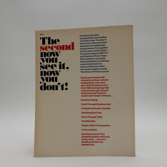 The Second Now You See It, Now You Don’t by Bill Tarr