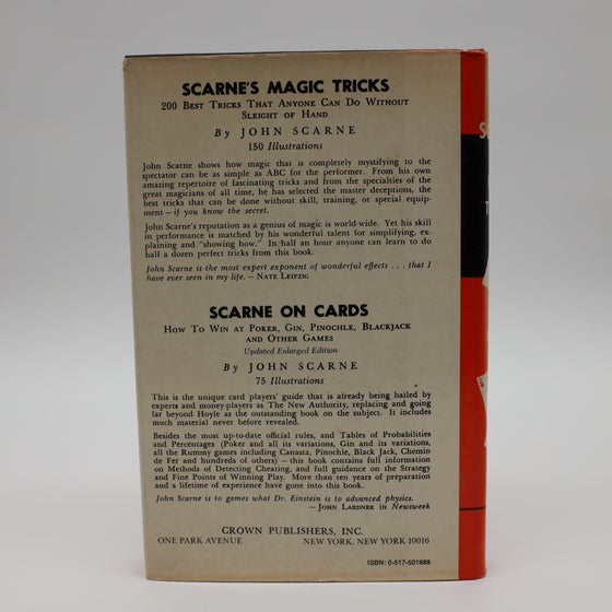 Scarne On Card Tricks by John Scarne - Copyright 1950 and published by Crown Publishers, INC