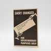 Ralph Mayer's Short Changed - Copyright 1977