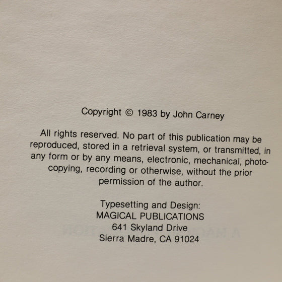 Carney Knowledge by John Carney - Copyright 1983