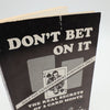 Don't Bet On It by Frank Garcia - First Edition 1978