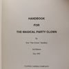 Handbook for the Magical Party Clown by Don "The Clown" Sminkey - Third Edition July 1991