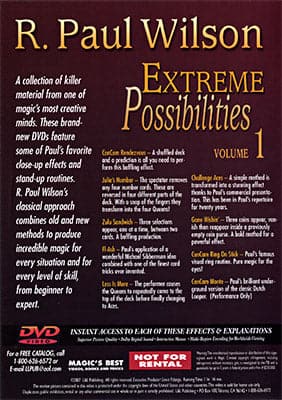 Extreme Possibilities Volume 1 by R. Paul Wilson (Open Box)