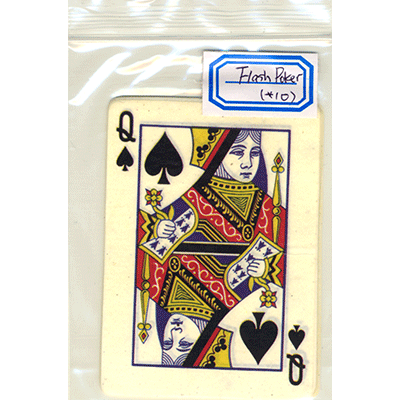 Flash Poker Card Queen of Spades (Ten Pack)