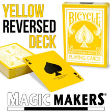  Reversed Back Bicycle Deck - Yellow