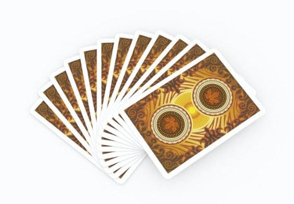 bicycle autumn playing cards