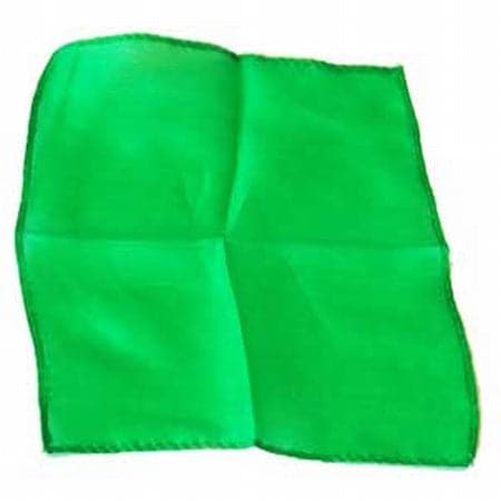 Green 6 inch Colored Silks- Professional Grade (12 Pack)