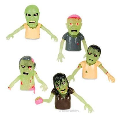 Glow Zombie Finger Puppets (Each) by Archie McPhee