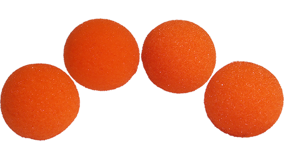 1.5 inch Super Soft Sponge Balls (Orange) Pack of 4 from Magic by Gosh