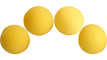  2 inch Regular Sponge Ball (Yellow) Pack of 4 from Magic by Gosh