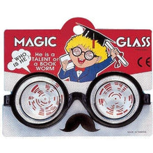  Nerdy Round Magic Glasses (Black, One Size)