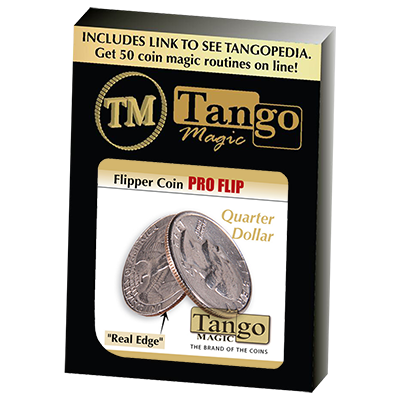 Flipper coin Pro Flip Quarter dollar, D0105 by Tango Magic (Open Box)