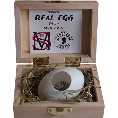 Real Egg (White) by Gianfranco Ermini & Stratomagic - Trick