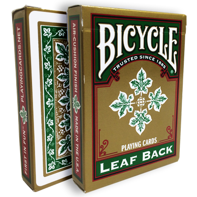 Bicycle Leaf Back Deck (Green) by Gambler's Warehouse