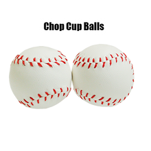  Chop Cup Balls Large White Leather (Set of 2) by Leo Smetsers - Trick