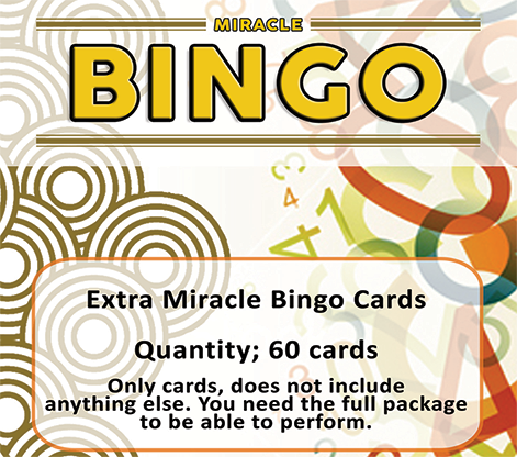 Extra Cards (60 cards) for Miracle Bingo by Doruk Ulgen - Trick