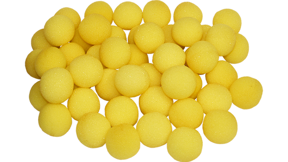 2 inch 50 Super Soft Sponge Balls, Yellow
