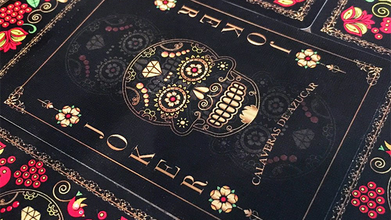 Calaveras de Azúcar Black Edition Playing Cards Printed by USPCC