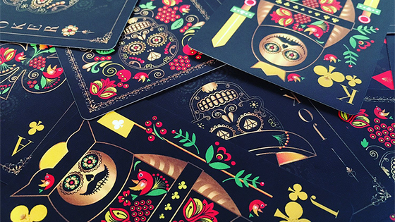 Calaveras de Azúcar Black Edition Playing Cards Printed by USPCC