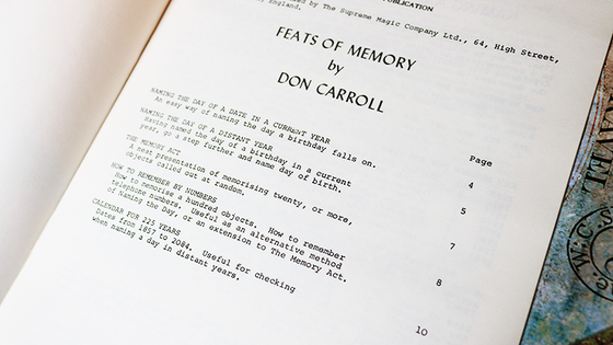 Feats of Memory by Don Carroll - Book