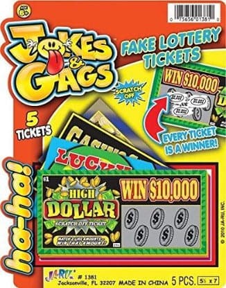 Jokes and Gags Fake Lottery Tickets by Ja-Ru
