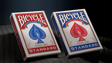  Bicycle Standard Playing Cards in Mixed Case Red/Blue(12pk)with individual hang tabs on deck by USPCC