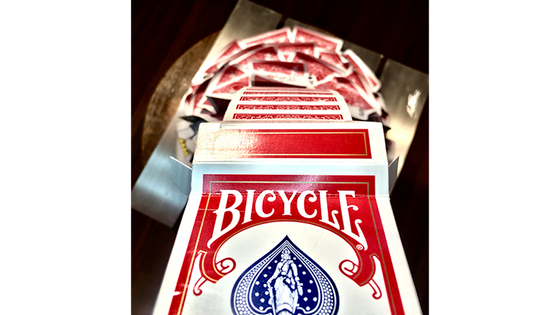 Special Edition Cascading Cards Bicycle Rider Back (Red) by Keith O'Brien - Trick