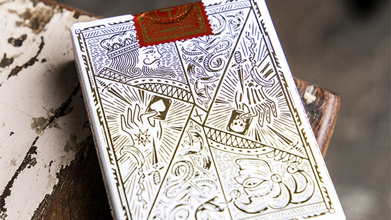 White Gold Edition Playing Cards by Joker and the Thief